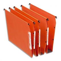 Dossiers suspendus en kraft orange Orgarex Dual - pour armoire - fond 30 mm - paquet de 25