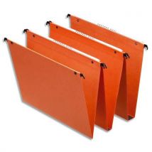Dossiers suspendus en kraft orange Orgarex Dual - pour tiroir - fond 15 mm - paquet de 25