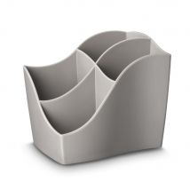 Pot à crayons Cep Ellypse Xtra Strong 340 x 4 compartiments 11,8 x 8 -9 x 9 -8 cm polystyrène taupe