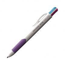 Stylo bille rétractable Papermate InkJoy Quatro Fun - avec grip - pointe moyenne 1 mm - 4 couleurs d'écriture - Lot de 2