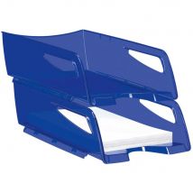 Corbeille à courrier maxi Cep Happy - 25x10,1x34 cm - bleu - Lot de 6
