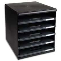 Module de classement Exacompta Modulo - 5 tiroirs ouverts - format A4 + - noir