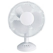 Ventilateur de table - diamètre 30 cm - 40 W - blanc