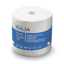 Rouleau d'essuie-mains en papier - double épaisseur - gaufré - 500 feuilles - 234 mm - blanc - rouleau 156 mètres