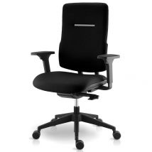 Siège de bureau Keystone - tissu rembourré - hauteur dossier 60 cm - noir