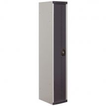 Vestiaire Colorama - Industrie Propre - 1 colonne - corps gris - porte anthracite
