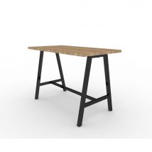 Table haute de conférence Prisme - L160 x L80 cm - chêne Nebraska