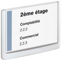 Plaque De Porte Durable Click Sign - Plastique - A5 - 210 X 148,5 Mm - Blanc