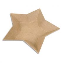 Lot de 10 coupelles forme étoile en papier mâché à décorer