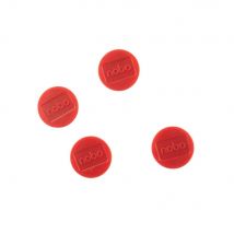 Aimant Rond 30 Mm Nobo - Rouge - Lot De 4