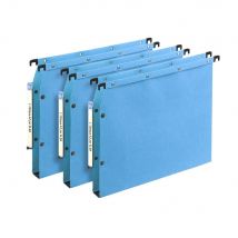 Dossiers suspendus AZV en carte Canson bleu - pour armoire - fond 15 mm - lot de 25