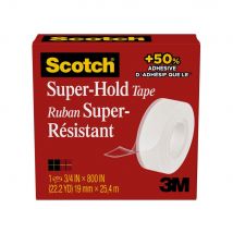 Ruban adhésif Scotch Super Hold super résistant transparent l.19 mm x L.25,4 m