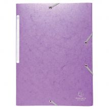 Chemise Scotten Exacompta Nature Future à 3 rabats à fermeture élastique A4 tranche de 35 mm 600 g/m² carton comprimé violet