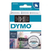 Ruban Dymo D1 poly - 24mm x 7m - Blanc/Noir - BB1 S0721010 - Lot de 5