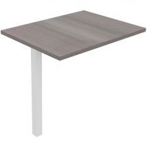 Retour pour bureau Osmose + - L80 x P60 cm - plateau cèdre - pieds blancs