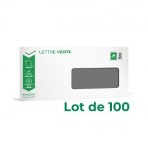 Enveloppe La Poste Prêt à Poster - Lettre verte 20g - 110 x 220 mm - DL avec fenêtre - Lot de 100