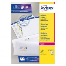 Étiquettes courrier pour imprimantes laser Avery - 63,5 x 38,1 mm - 40 feuilles - 21 Étiquettes par feuille - auto-adhésives - blanc - paquet 840 