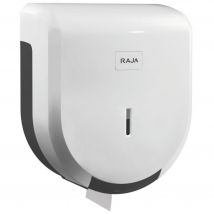 Distributeur de rouleaux de papier toilette géants - plastique ABS - verrou - blanc - 275 x 245 x 120 mm