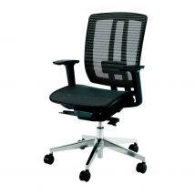 Fauteuil de bureau design Neis dossier - ht 54 cm - maille filet - noir