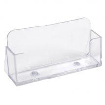 Distributeur de cartes de visite Exacompta - Capacité 50 cartes Format paysage - Transparent - Lot de 16