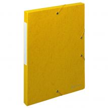 Boîte de classement Exacompta Exabox Scotten Nature Future 350 feuilles A4 tranche de 40 mm 600 g/m² carton comprimé jaune - Lot de 10