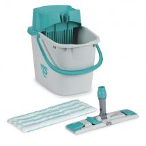 Kit seau TTS Uni Junior 14L et frange 35 cm - Gris / bleu