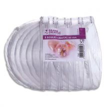 Lot de 5 boules en plastique cristal à décorer, diamètre 80mm qualite alimentaire
