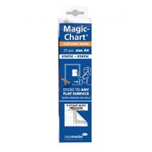 Feuilles d'écriture électrostatiques quadrillées Legamaster pour tableau de conférence Magic-Chart 600 x 800 mm - 25 feuilles et 1 marqueur permanent 