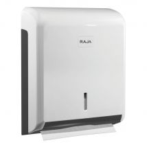 Distributeur d'essuie-mains en papier - plastique ABS - fermeture à clé - 265 x 340 x 110 mm - blanc