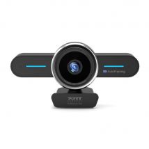 Mini caméra 4K pour conférence Port Connect avec recadrage automatique IA et son omnidirectionnel - 5 personnes - Noir