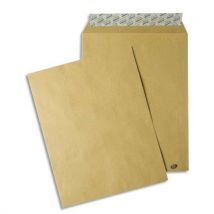 Pochettes kraft brun - auto-adhésives - 85g - format C4 229 x 324 mm - paquet de 50