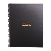 Cahier Rhodiactive Notebook Clairefontaine - A4+ - spirales - couverture rembordée semi-rigide - 90 g/m2 - 160 pages - ligné margé cadré