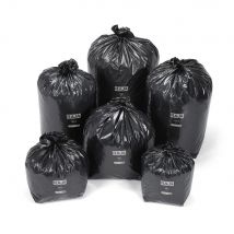 Sac poubelle RAJA 100L noir recyclé extra-forte résistance - Lot de 200 sacs