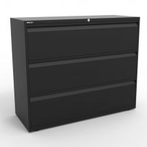 Comptoir Mobi Confort Plus - 3 tiroirs - métal - noir