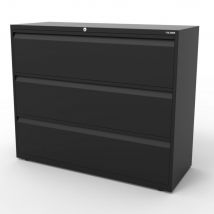 Comptoir Mobi Confort Plus - 3 tiroirs - métal - noir