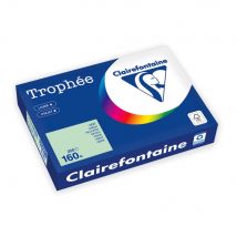 Papier couleur Clairefontaine A4 Trophée Pastel Vert 160g - Ramette de 250 feuilles