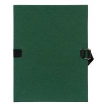Chemise à dos extensible avec sangle - format 24 x 32 - qualité toilée - Coloris Vert foncé - Lot de 2