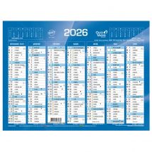 Calendrier mural - 55 x 40 cm - 7 mois par face -