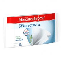 Lingettes désinfectantes Mercurochrome - paquet de 12 - Lot de 2