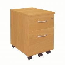 Caisson Mobile Mélaminé E-link Direction - Nf Environnement - 2 Tiroirs - Hêtre