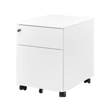 Caisson mobile métal Nexus 2 tiroirs - blanc prof. 54 cm