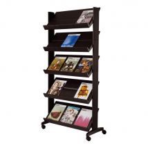Présentoir Large Easydisplays Paperflow - 15 Cases - Noir