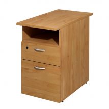 Caisson Pulse hauteur bureau - 2 tiroirs - prof. 80 cm - aulne