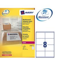 Etiquettes Avery L7993 - laser ultra résistante - blanc - 99,1 x 67,7 mm - spécial expédition