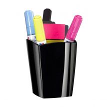 Pot à crayons CEP Riviera - magnétique - pour tableaux en verre - 8 x 9,5 x 7,8 cm - noir