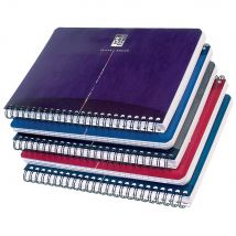 Carnet Oxford Office Essentials - A4 - double spirale - couverture souple - réglure seyès - 100 pages - couleurs assorties - compatible SCRIBZEE - 