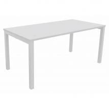 Bureau Osmose - L160 X P80 Cm - Plateau Blanc - Pieds Blancs