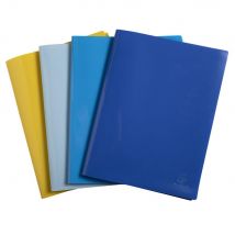 Porte Vues Exacompta Bee Blue A4 - Polypropylène Semi Rigide - 30 Pochettes - 60 Vues - Assortis - Lot De 4