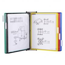 Kit mural magnétique de présentation Djois Tarifold - A4 - 10 Poches - Gris