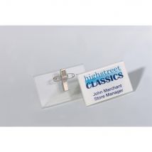 Badge Combi Durable - 40 X 75 Mm - Transparent - Paquet 50 Unités